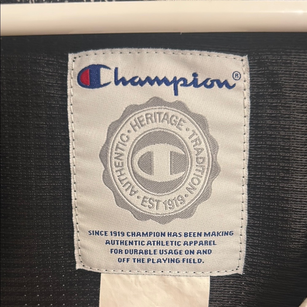 Champion Black White Athletic Tank Top Polyester Size Medium - Picture 5 of 8